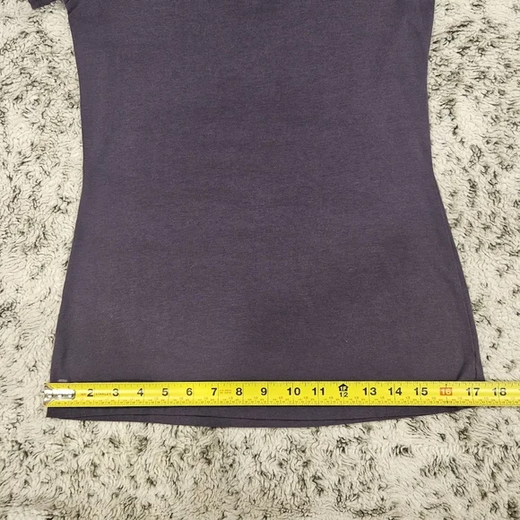 Tommy John SZ XS Women's Plum Short Sleeve Crew Neck Fitted Tee Pima Cotton - Picture 6 of 7